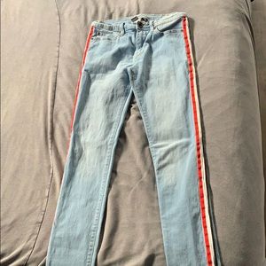 side stripe jeans mens skinny